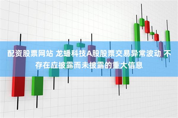 配资股票网站 龙蟠科技A股股票交易异常波动 不存在应披露而未披露的重大信息